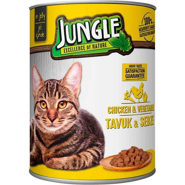 Jungle Kedi Tavuklu Sebzeli Konserve 415 Gr ürün görseli