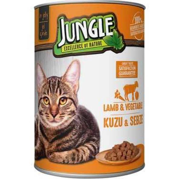 Jungle Kedi Kuzu Etli Sebzeli Konserve 415 Gr