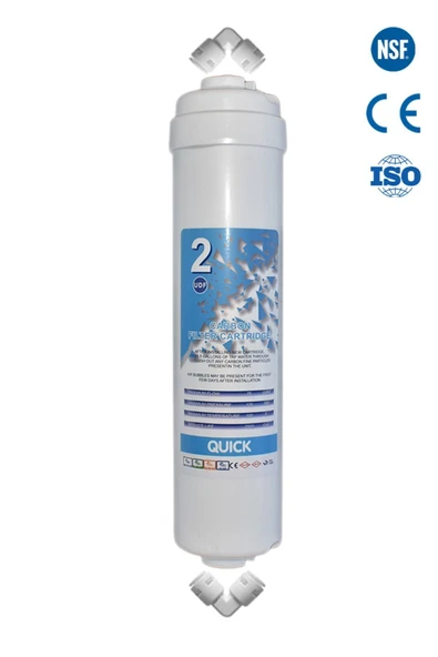 WaterMelon  Kapalı Kasa Su Arıtma Cihazına Uyumlu Inline 2 Numara Carbon Filtre ürün görseli