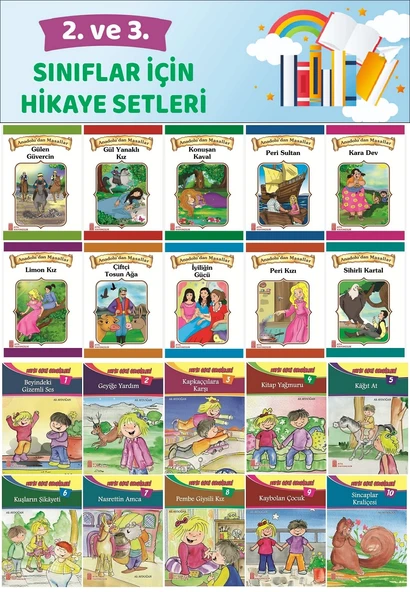 2.ve 3.Sınıflar İçin 20 li Hikaye Seti (48-64 Sayfa) ürün görseli 1