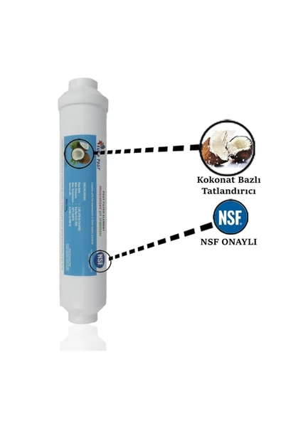 WaterMelon  Su Arıtma Cihazı Filtresi Nsf Vontron Membran - Nsf Europost Tatlandırıcı 1840 Son Karbon - Resim 5