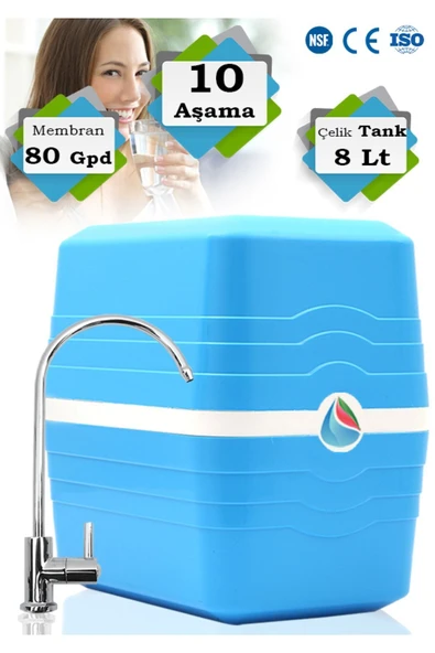 WaterMelon  Wm21 Premium Multimineral Metal 8 Litre Çelik Tanklı Nsf Onay Elektrikli Su Arıtma Cihazı