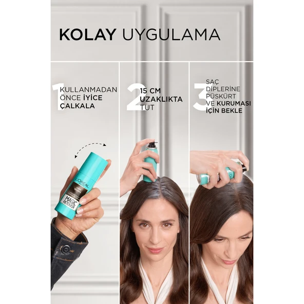 Magic Retouch Beyaz Saçlar İçin Kapatıcı Sarı Saç Spreyi 75 ML - 5