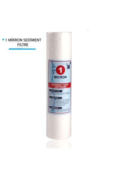 WaterMelon  Daire Bina Sayaç Girişi 10" Inc 1 Aşama ( 1m Sediment ) Yedek Filtre Seti ürün görseli