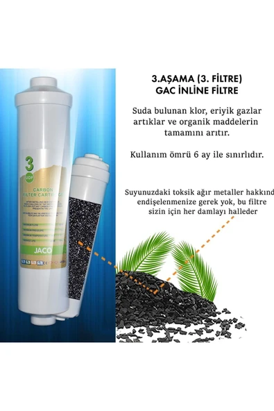 WaterMelon  Kapalı Kasa Su Arıtma Cihazı Filtresi 12 Inc 3 Aşama Ekonomik Paket - Resim 4