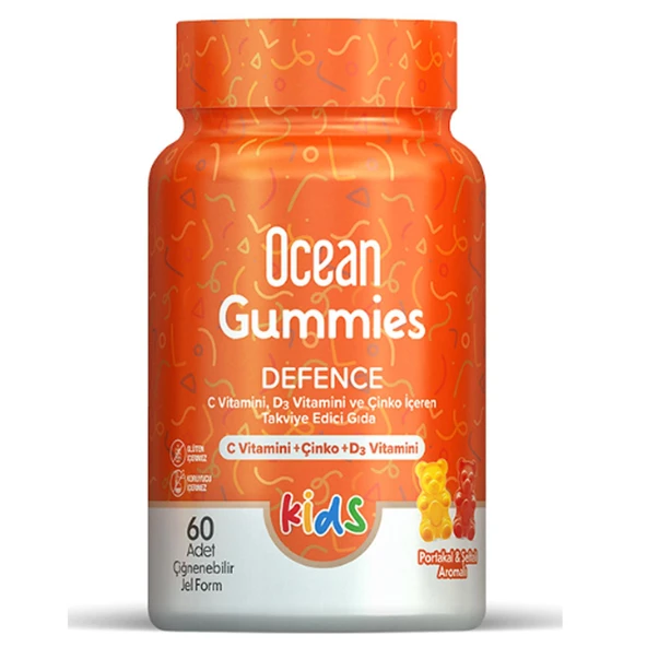 Ocean Gummies Defence Kids 60 Adet Çiğnenebilir Jel Form