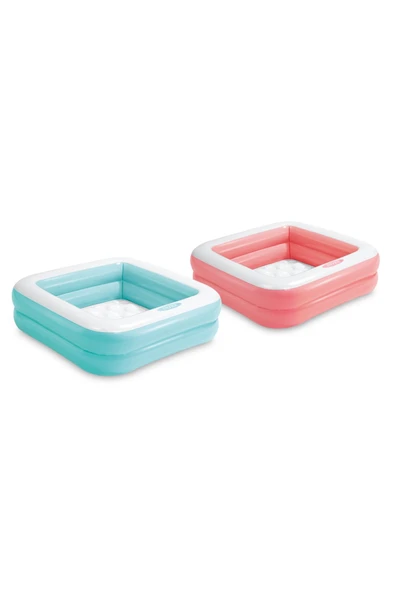Intex Şişme Taban Mini Kare Havuz 86x86x25 cm Mavi IH57100 - 3