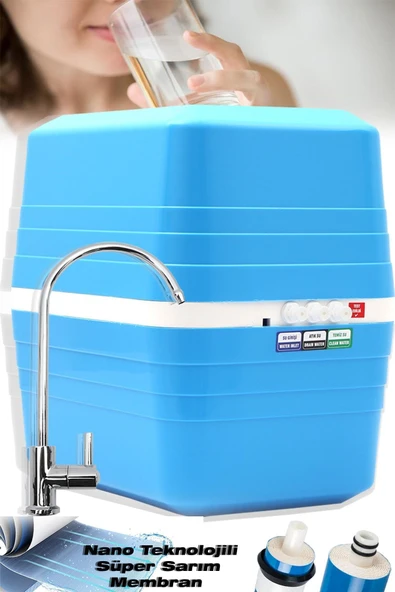 WaterMelon  Wm21 Premium Ultramineral Ters Osmoz Metal 8 Litre Çelik Tanklı Su Arıtma Cihazı - Resim 2