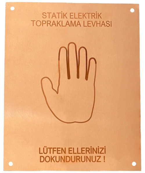 Meepo Statik Elektrik Topraklama Levhası 20x25 cm 1 mm