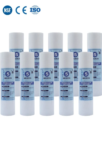 WaterMelon  Açık Kasa Su Arıtma Cihazı 10 Inc 5 Mikron Sediment Spun Filtre ( 10 Adet ) ürün görseli