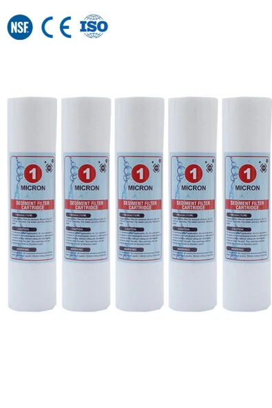 WaterMelon  Açık Kasa Su Arıtma Cihazı 10 Inc 1 Mikron Sediment Spun Filtre ( 5 Adet ) ürün görseli