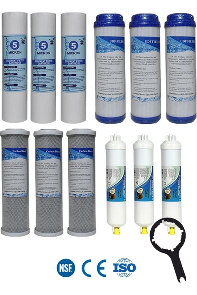 WaterMelon  Açık Kasa Su Arıtma Cihazı Filtresi 4 Aşama Çift Karbon Ekonomik Paket ürün görseli