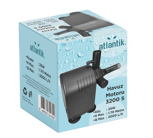 Atlantik Kafa Motoru 3200S 25w 2000 Lt/h