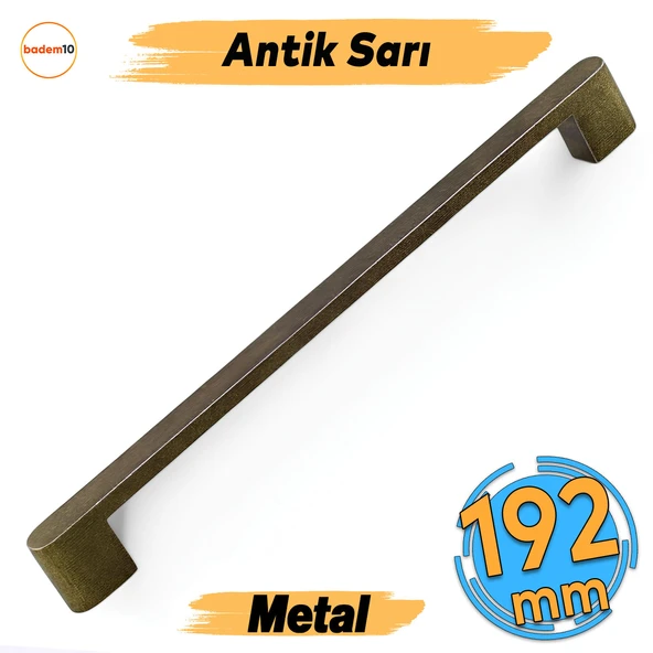 Uhud Kulp 192 mm Antik Sarı Metal Mutfak Mobilya Çekmece Mutfak Dolap Dolabı Kulpları Kapak Kulbu