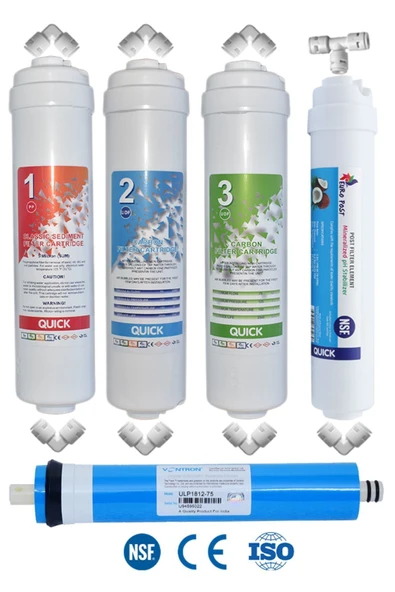 WaterMelon  Kapalı Kasa Su Arıtma Cihazı 5 Aşama Inline Vontron Membranlı Filtre Seti ürün görseli