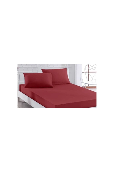 120’lik Penye Lastikli Çarşaf 120*200 Cm (bordo)