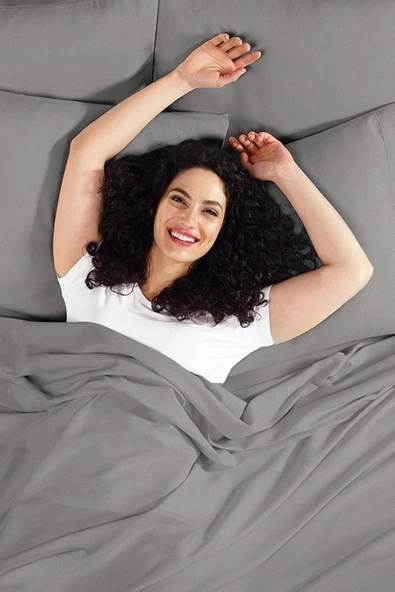 Tek Kişilik 100x200 Lastikli Çarşaf Takımı-gri - 2