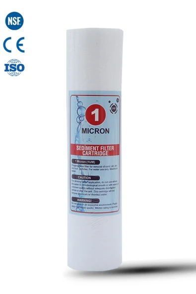 WaterMelon  Açık Kasa Su Arıtma Cihazı 10 Inc 1 Mikron Sediment Spun Filtre (TOZ,TORTU FİLTRE) 1 Adet ürün görseli