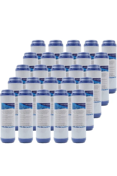 WaterMelon  Açık Kasa Su Arıtma Cihazı 3 Aşama Çift Karbon Toptan Filtre Seti ( 25 Takım ) - Resim 3