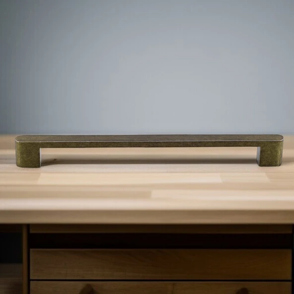Uhud Kulp 160 mm Antik Sarı Metal Mutfak Mobilya Çekmece Mutfak Dolap Dolabı Kulpları Kapak Kulbu - 2