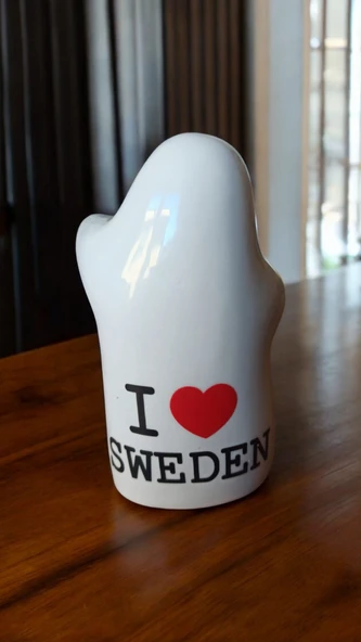 Hayalet Porselen Tuzluk & I Love Sweden Temalı - 6