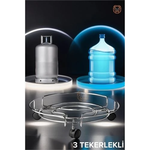 Tekerlekli Alüminyum Tüp ve Damacana Altlığı