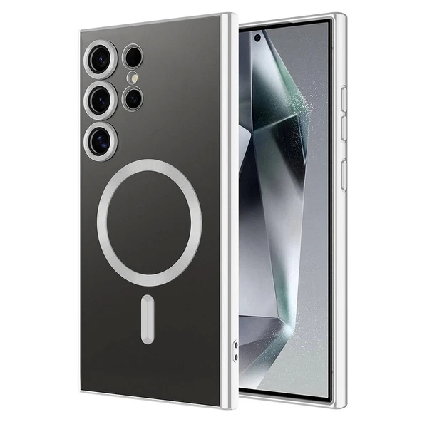 Galaxy S24 Ultra Kılıf Kamera Korumalı Magsafe Wireless Şarj Özellikli Redclick Demre Kapak - Resim 4