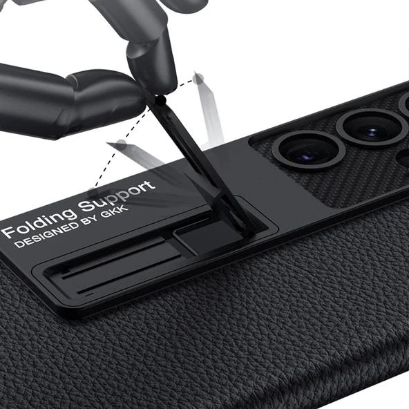 Galaxy S24 Ultra Kılıf Redclick Premium Kpt Standlı Kapak - Resim 6