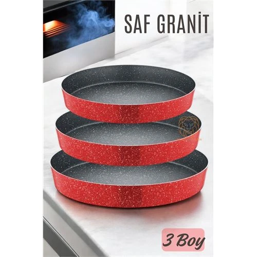 Granit Fırın Tepsisi 3 lü SET Börek Tepsisi