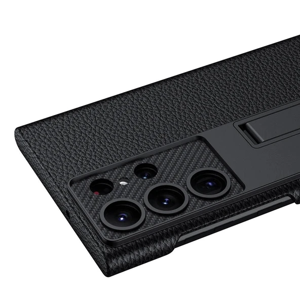 Galaxy S24 Ultra Kılıf Redclick Premium Kpt Standlı Kapak - Resim 4