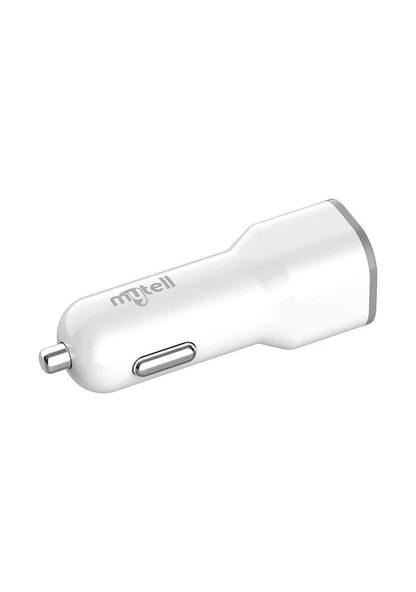 Mytell Çift USB 2.1A Araç Şarj Başlığı  - Beyaz - 4