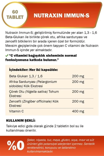 Nutraxin Immun S 60 Tablet - 2