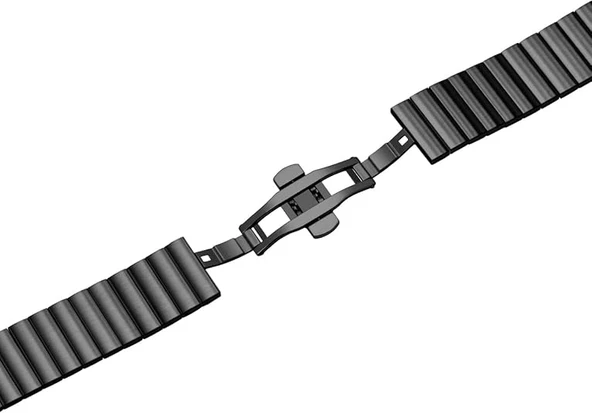 Huawei Watch GT 5 Pro 42mm/ GT 5 41mm/GT 4 41mm (18mm uyumlu) Kordon Baklalı Metal Kordon - 9
