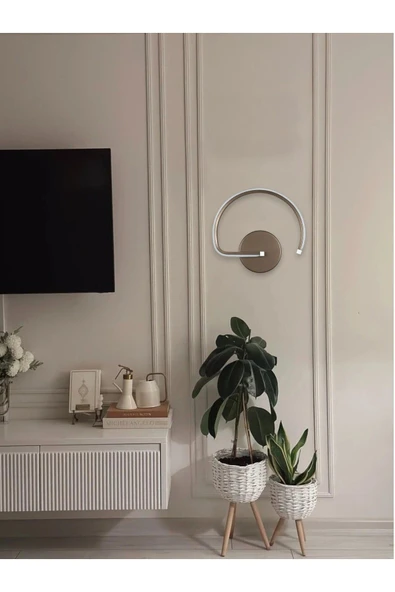 LEGACY  Gigi Aplik Modern Tasarım Kahve Renk - Gün Işığı Ledli Banyo - Mutfak - Salon Led Duvar Aplik