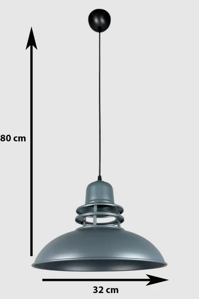 LEGACY  Fener Özel Tasarım Modern Salon - Mutfak - Cafe Antrasit Tekli Sarkıt Avize - Resim 2