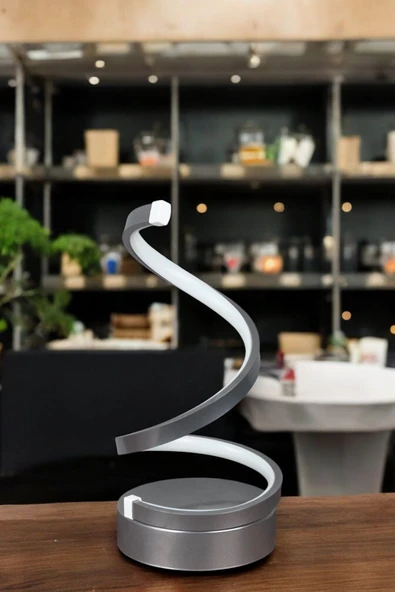 LEGACY Lara Gri Renk Gün Işığı Led Işıklı Modern Tasarım Led Masa Lambası - Abajur - Gece Lambası ürün görseli 1