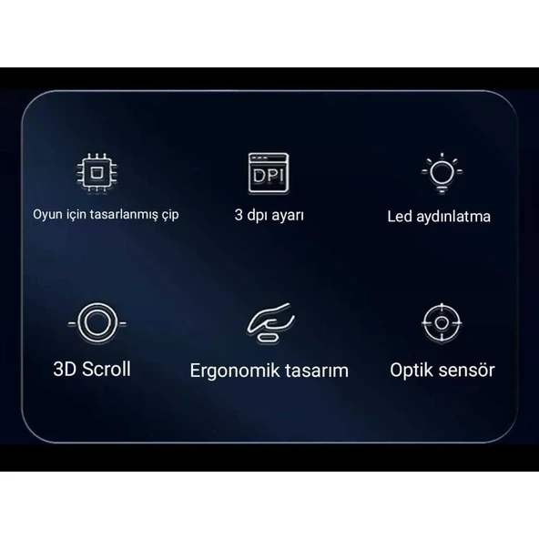 G100 1600 Dpı Usb Kablolu Optik Ledli Gökkuşağı Aydınlatmalı Oyuncu Mouse Beyaz Ramwhite Garantili - 6