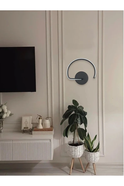 LEGACY Gigi Aplik Modern Tasarım Siyah Renk - Gün Işığı Ledli Banyo - Mutfak - Salon Led Duvar Aplik ürün görseli 1