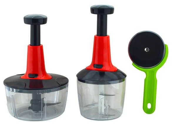 Basmalı Chopper El Rondosu 1,5Lt,Basmalı El Rondosu 1Lt ve Hamur Kesme Ruleti (11x23cm)