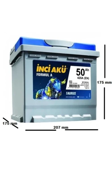 İNCİ AKÜ İnci Formul A Taurus 12 V 50 Ah 420 A (EN) Akü - 2