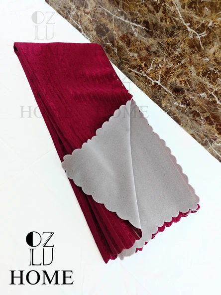 Süngerli Çizgili Yeni Nesil Koltuk Çekyat Örtüsü 170x210 Gofre Desen Bordo Koltuk Şalı Kaymaz Taban - 3