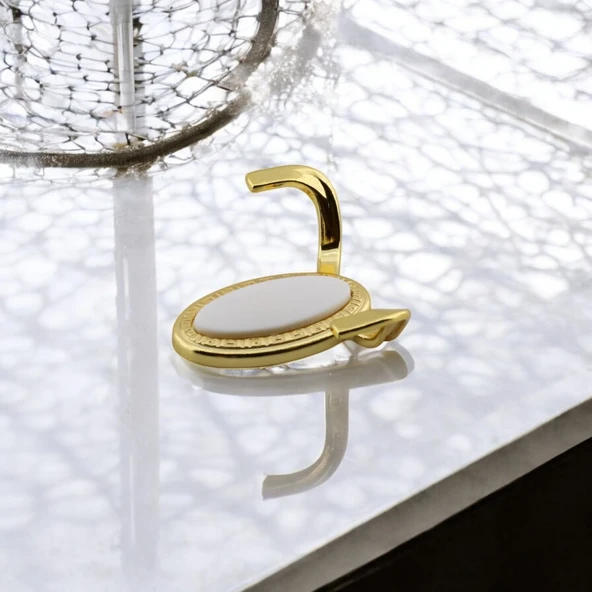 Seçil Askı Gold Altın Dolap Askılık Askılığı Duvar Vestiyer Banyo Mutfak Elbise Kıyafet Çanta Askısı - 4