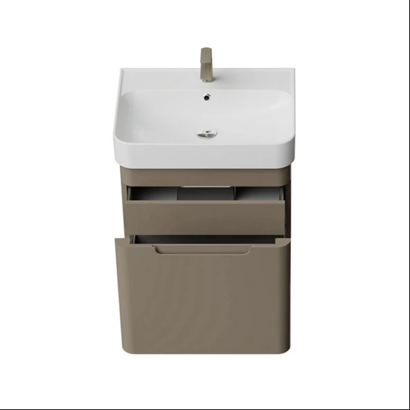 Colorit Lavabo Dolabı 60cm Cappuccino - Çekmeceli - 2
