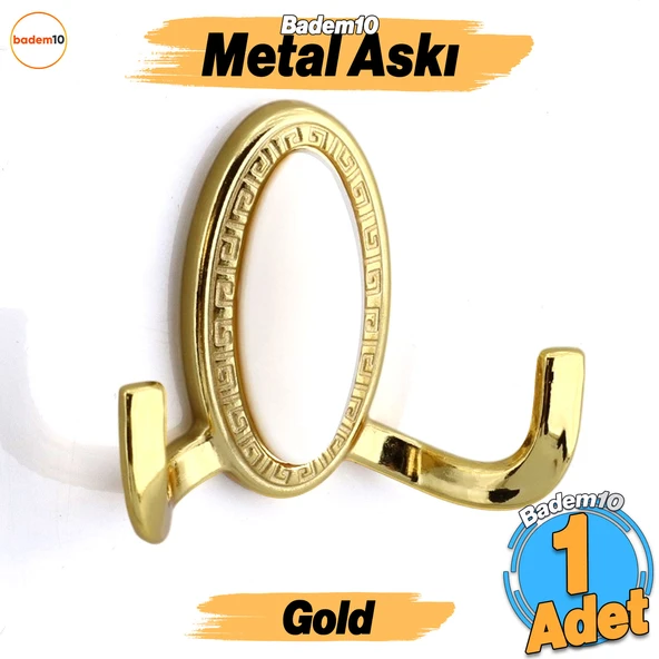 Seçil Askı Gold Altın Dolap Askılık Askılığı Duvar Vestiyer Banyo Mutfak Elbise Kıyafet Çanta Askısı