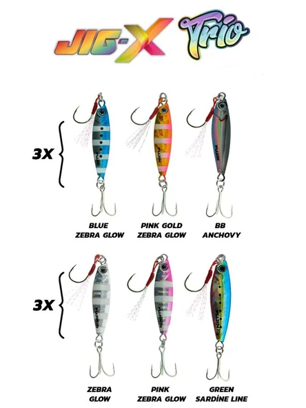 Fujin Jig-X Trio 3lü Micro Jig Yem  TR2 5 Gr - Resim 5