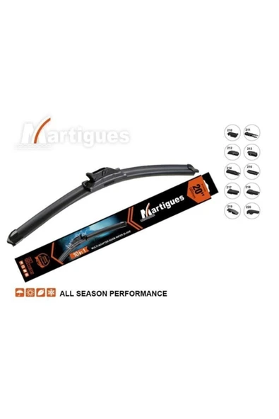 MARTIGUES B1018450 Sılecek Supurgesı Muz 10 Aparatlı 450mm 18 Inc
