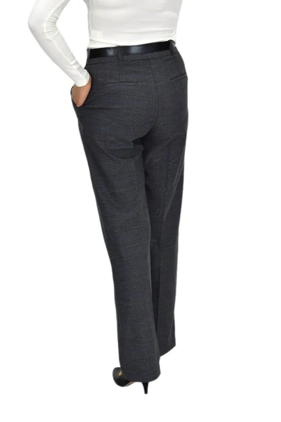 Kadın Ekose Pileli Bol Kumaş Pantolon BGL-ST04233 - Resim 8