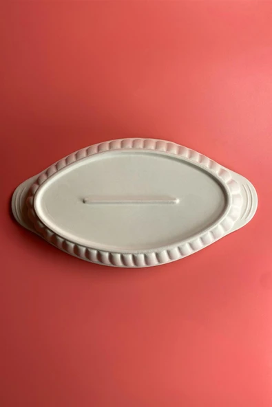Oval Fırın Kabı - Seramik Bisküvi (Ham Ürün) - 3