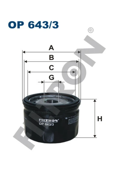 Filtron Op643/3 Renault Clio 2 1.5 Dci Yağ Filtresi 01-12
