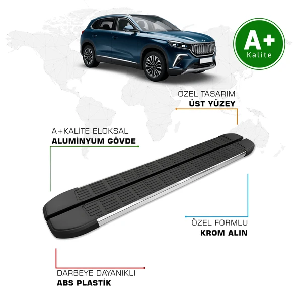 FA OTOMOTİV TOGG T10X Yan Basamak 2023 Model ve Sonrası S-Line